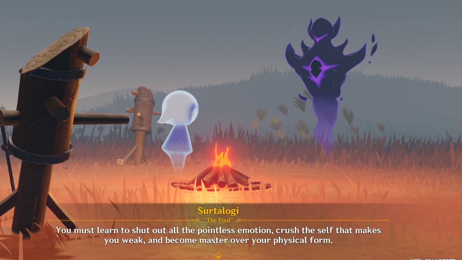 Skirk's training sessions with her master, Surtalogi, in Genshin Impact (Image via HoYoverse)